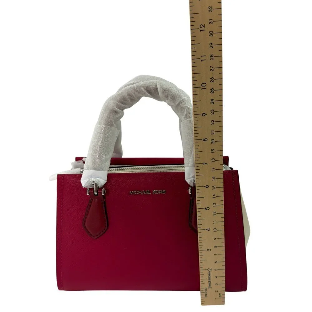 MICHAEL KORS Marilyn Small Color-Block Saffiano Leather Messenger Bag – NWT